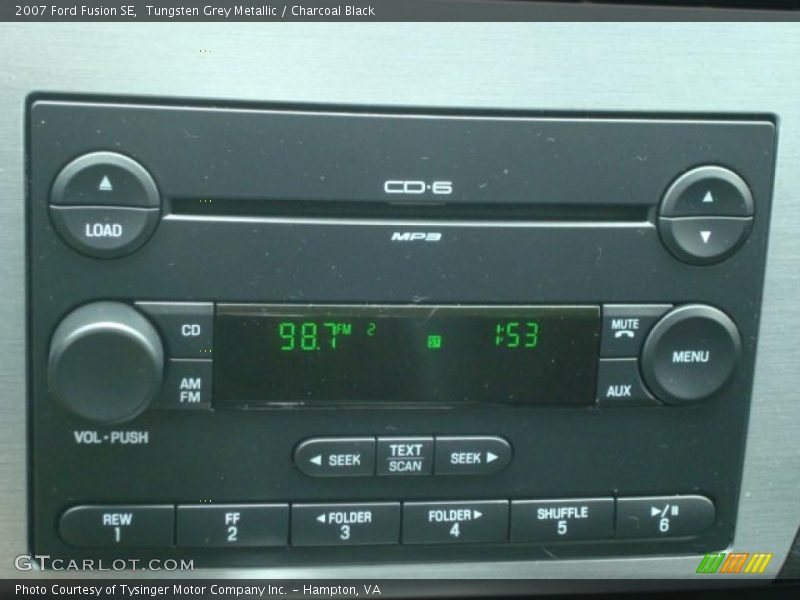 Tungsten Grey Metallic / Charcoal Black 2007 Ford Fusion SE