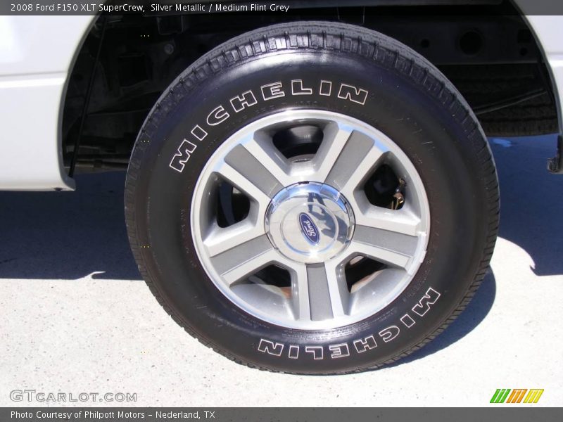 Silver Metallic / Medium Flint Grey 2008 Ford F150 XLT SuperCrew