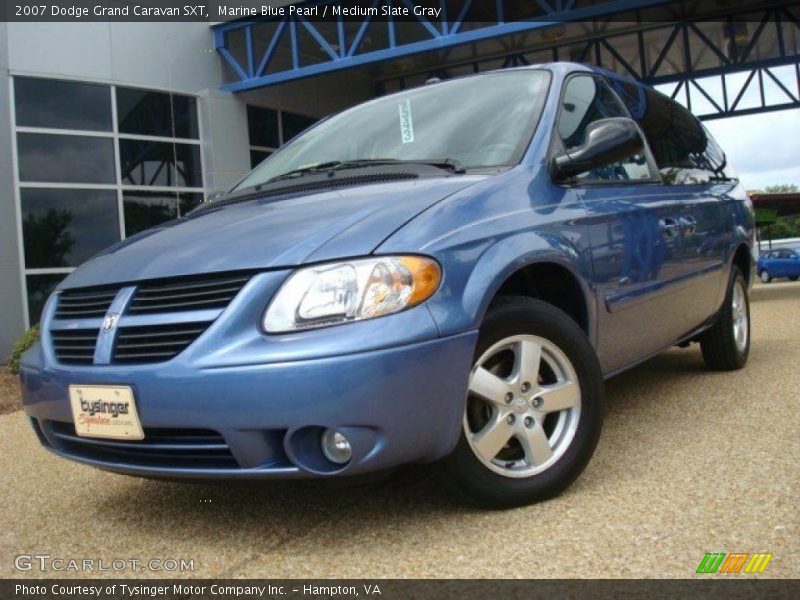 Marine Blue Pearl / Medium Slate Gray 2007 Dodge Grand Caravan SXT