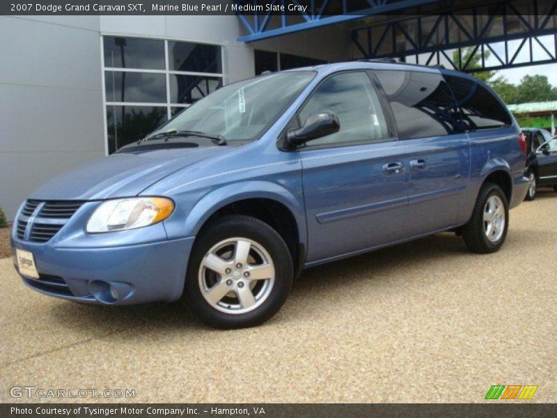 Marine Blue Pearl / Medium Slate Gray 2007 Dodge Grand Caravan SXT