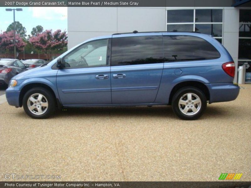 Marine Blue Pearl / Medium Slate Gray 2007 Dodge Grand Caravan SXT