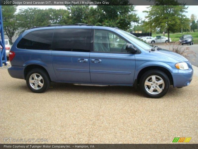Marine Blue Pearl / Medium Slate Gray 2007 Dodge Grand Caravan SXT