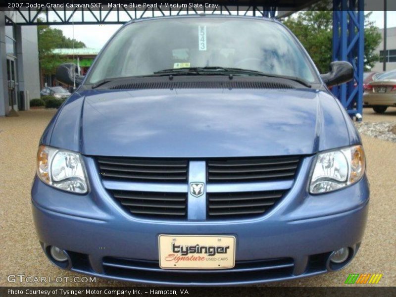 Marine Blue Pearl / Medium Slate Gray 2007 Dodge Grand Caravan SXT