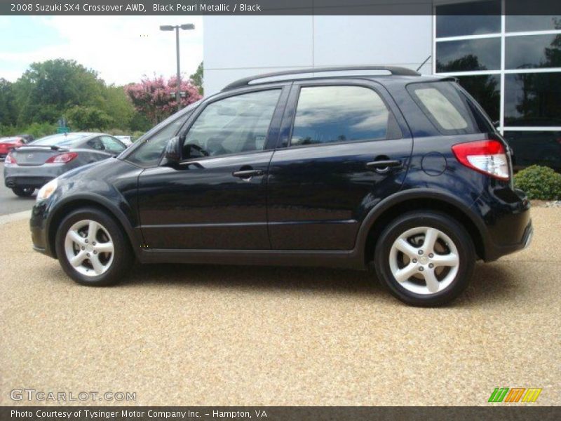 Black Pearl Metallic / Black 2008 Suzuki SX4 Crossover AWD