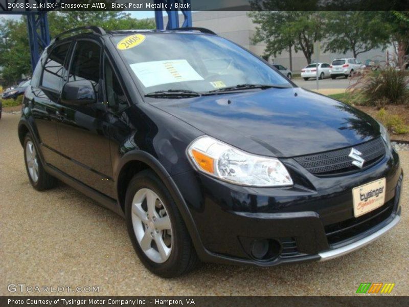 Black Pearl Metallic / Black 2008 Suzuki SX4 Crossover AWD