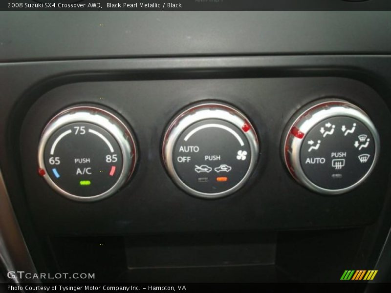Black Pearl Metallic / Black 2008 Suzuki SX4 Crossover AWD