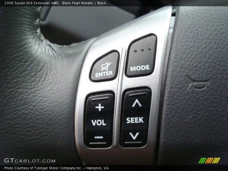 Black Pearl Metallic / Black 2008 Suzuki SX4 Crossover AWD