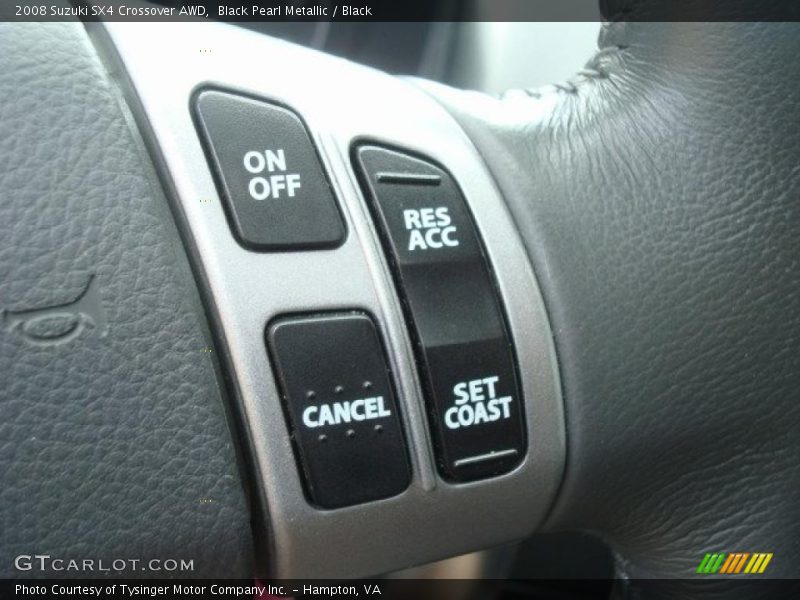 Black Pearl Metallic / Black 2008 Suzuki SX4 Crossover AWD