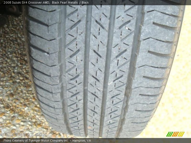 Black Pearl Metallic / Black 2008 Suzuki SX4 Crossover AWD