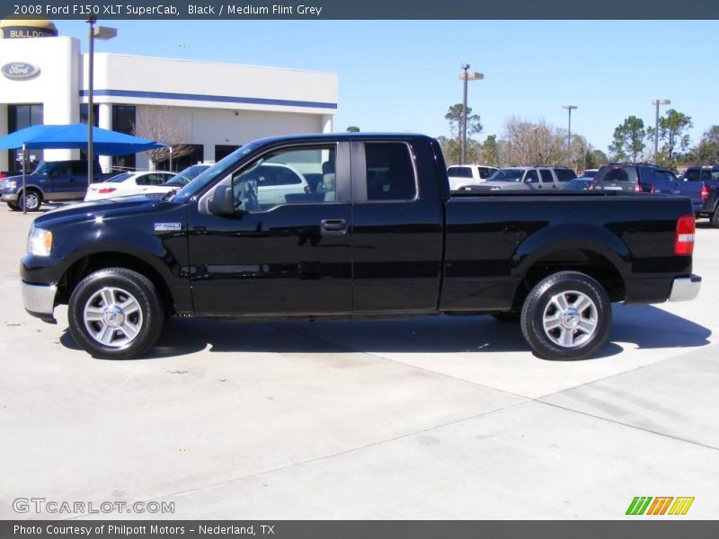 Black / Medium Flint Grey 2008 Ford F150 XLT SuperCab