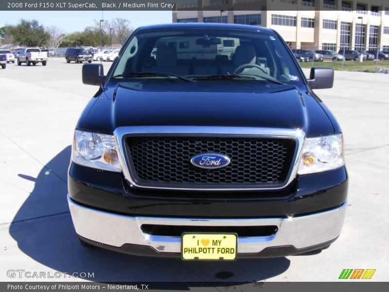 Black / Medium Flint Grey 2008 Ford F150 XLT SuperCab