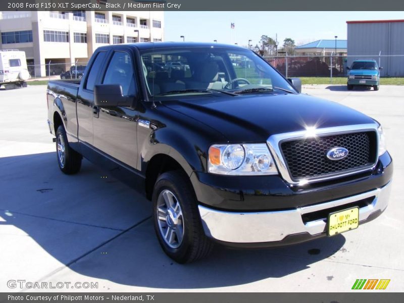 Black / Medium Flint Grey 2008 Ford F150 XLT SuperCab