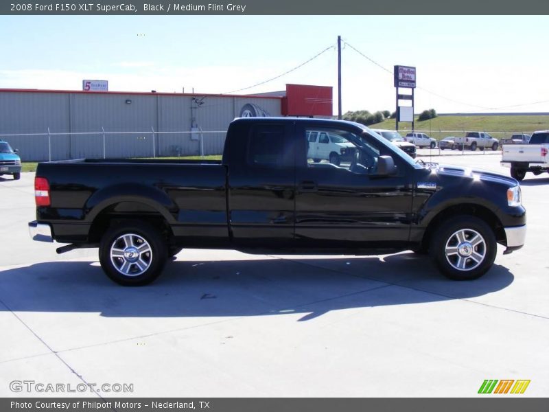 Black / Medium Flint Grey 2008 Ford F150 XLT SuperCab