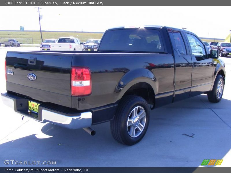 Black / Medium Flint Grey 2008 Ford F150 XLT SuperCab