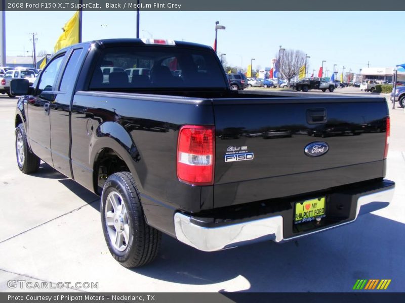 Black / Medium Flint Grey 2008 Ford F150 XLT SuperCab