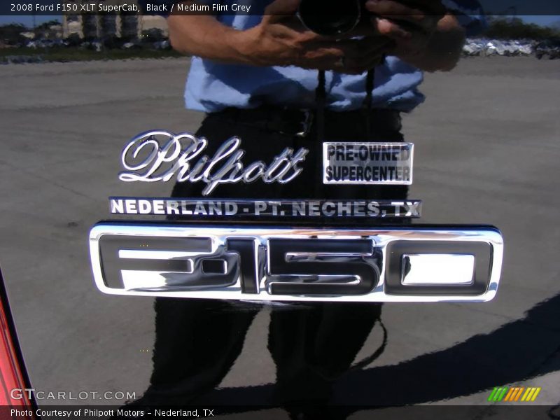 Black / Medium Flint Grey 2008 Ford F150 XLT SuperCab