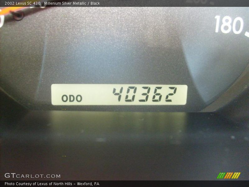 Millenium Silver Metallic / Black 2002 Lexus SC 430