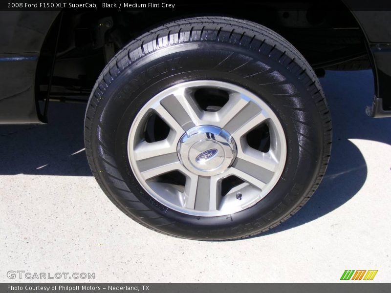 Black / Medium Flint Grey 2008 Ford F150 XLT SuperCab