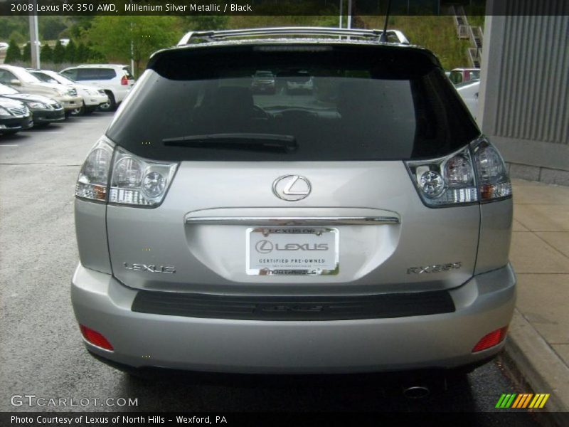 Millenium Silver Metallic / Black 2008 Lexus RX 350 AWD