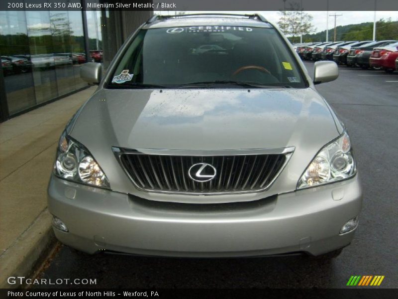 Millenium Silver Metallic / Black 2008 Lexus RX 350 AWD