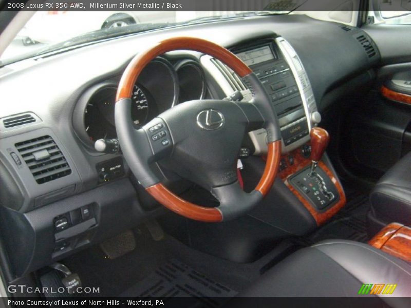 Millenium Silver Metallic / Black 2008 Lexus RX 350 AWD