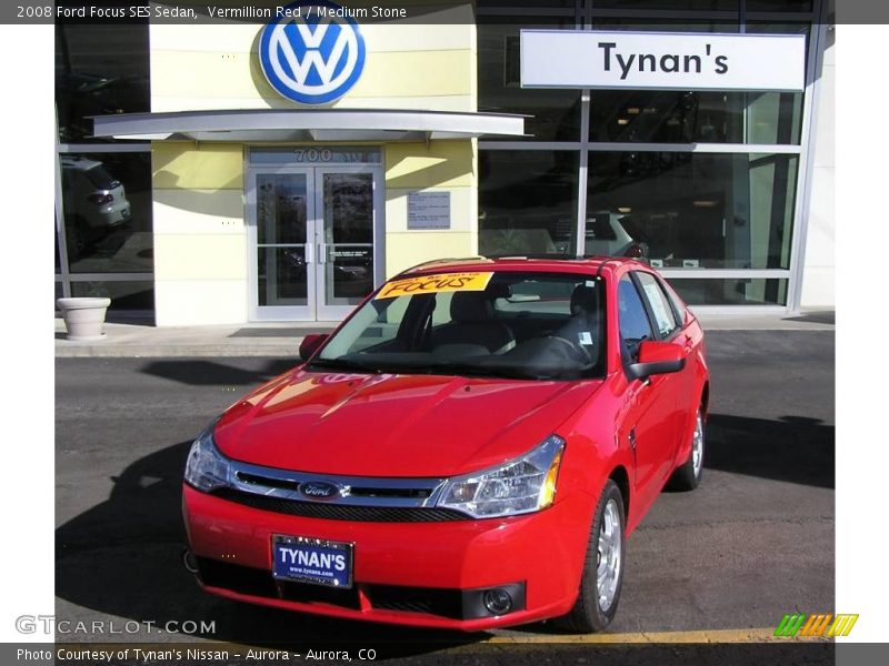 Vermillion Red / Medium Stone 2008 Ford Focus SES Sedan