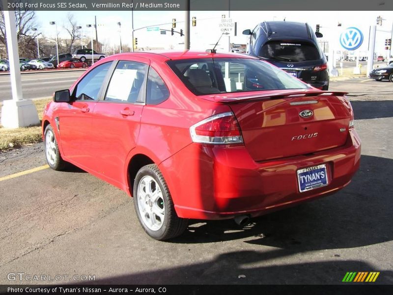 Vermillion Red / Medium Stone 2008 Ford Focus SES Sedan