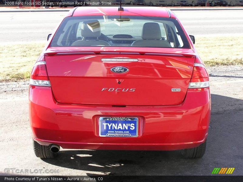 Vermillion Red / Medium Stone 2008 Ford Focus SES Sedan