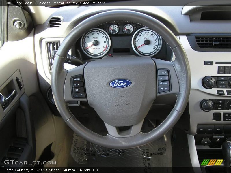 Vermillion Red / Medium Stone 2008 Ford Focus SES Sedan