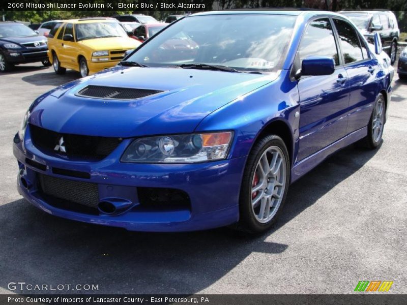 Electric Blue / Black Alcantara 2006 Mitsubishi Lancer Evolution IX