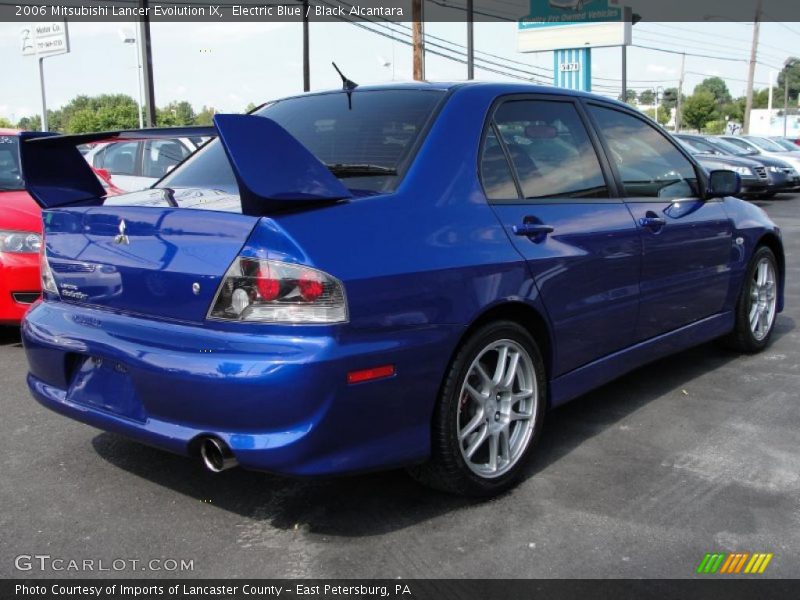 Electric Blue / Black Alcantara 2006 Mitsubishi Lancer Evolution IX