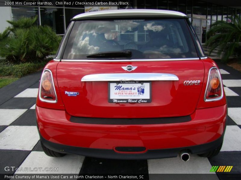 Chili Red / Checkered Carbon Black/Black 2008 Mini Cooper Hardtop
