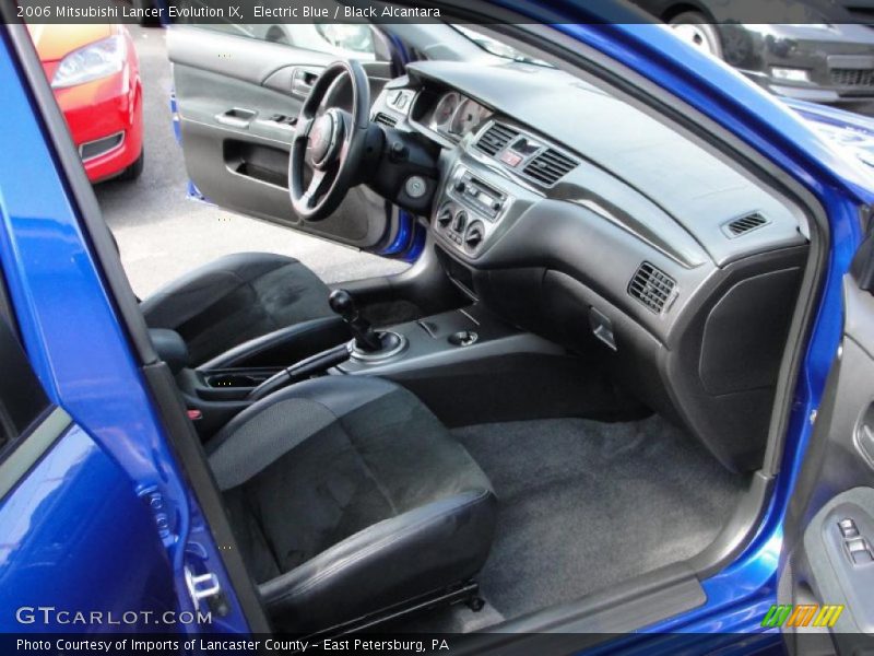 Electric Blue / Black Alcantara 2006 Mitsubishi Lancer Evolution IX