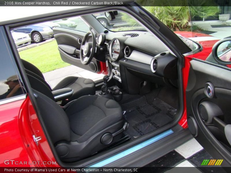 Chili Red / Checkered Carbon Black/Black 2008 Mini Cooper Hardtop