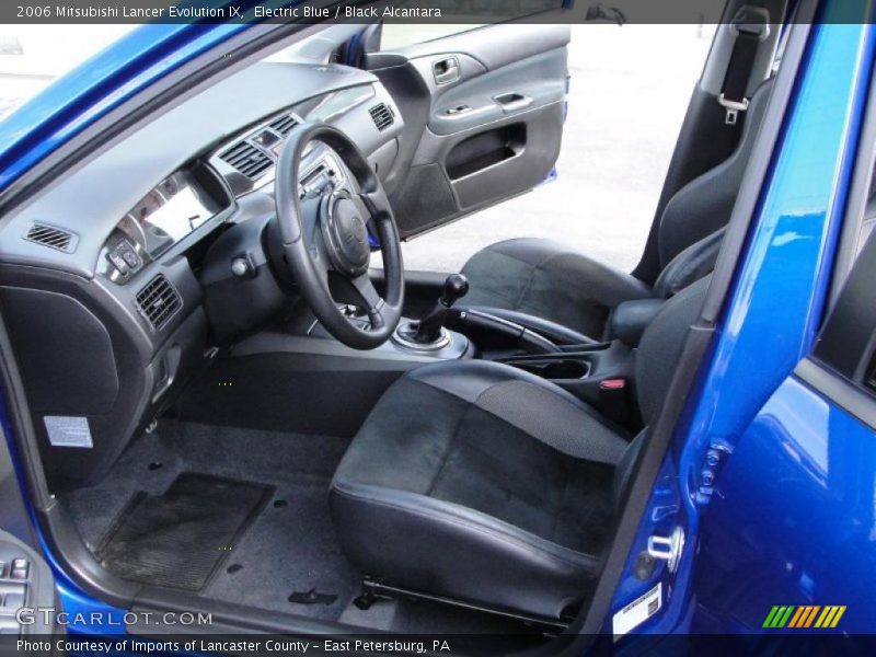 Electric Blue / Black Alcantara 2006 Mitsubishi Lancer Evolution IX