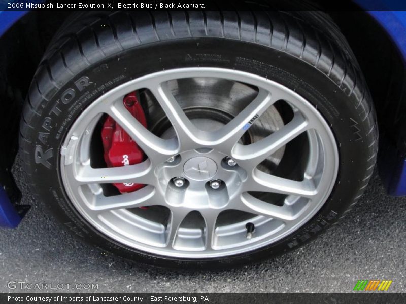 Electric Blue / Black Alcantara 2006 Mitsubishi Lancer Evolution IX