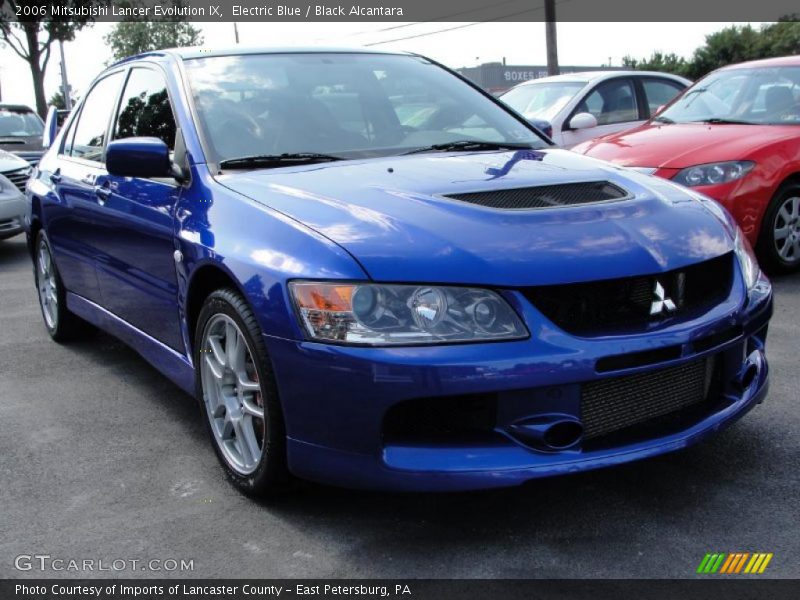 Electric Blue / Black Alcantara 2006 Mitsubishi Lancer Evolution IX