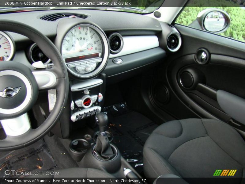 Chili Red / Checkered Carbon Black/Black 2008 Mini Cooper Hardtop