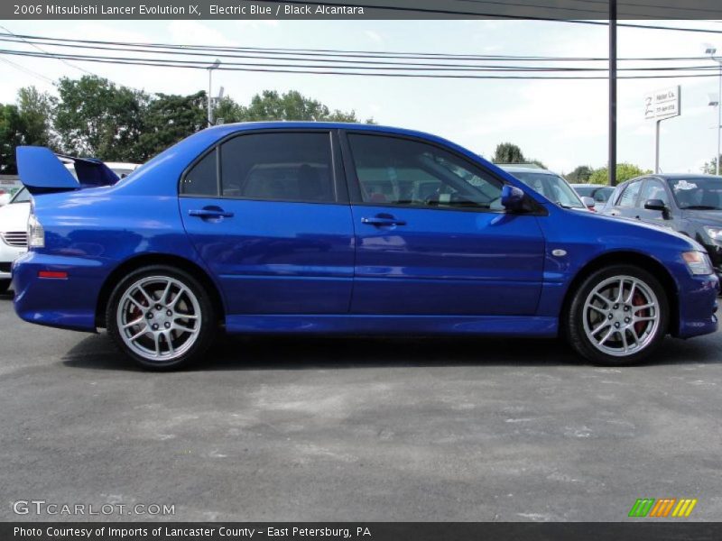 Electric Blue / Black Alcantara 2006 Mitsubishi Lancer Evolution IX