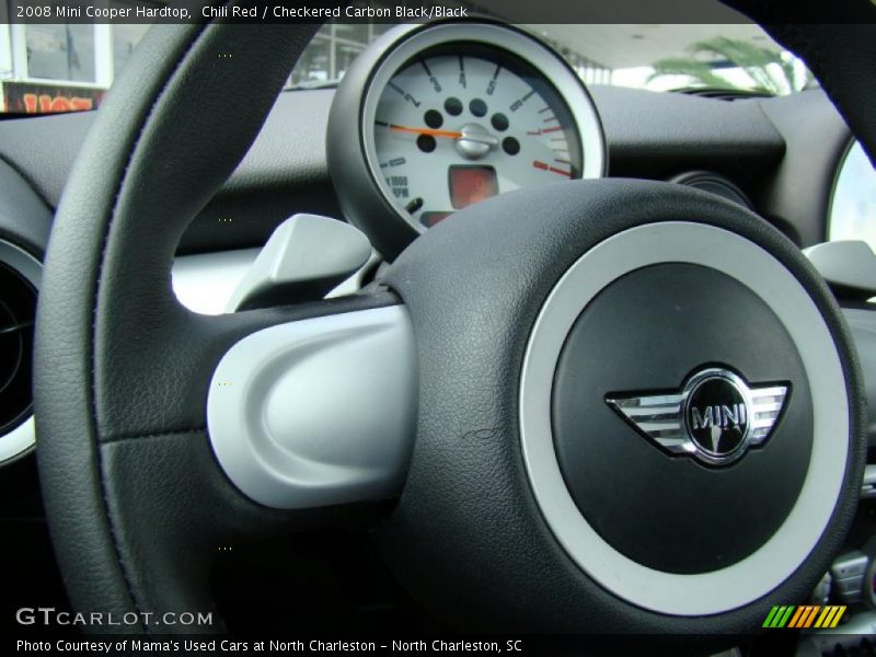 Chili Red / Checkered Carbon Black/Black 2008 Mini Cooper Hardtop