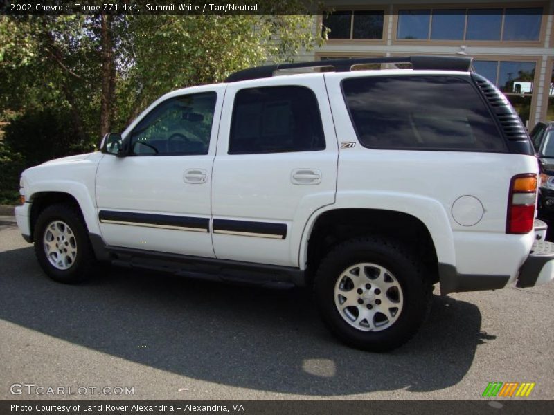 Summit White / Tan/Neutral 2002 Chevrolet Tahoe Z71 4x4