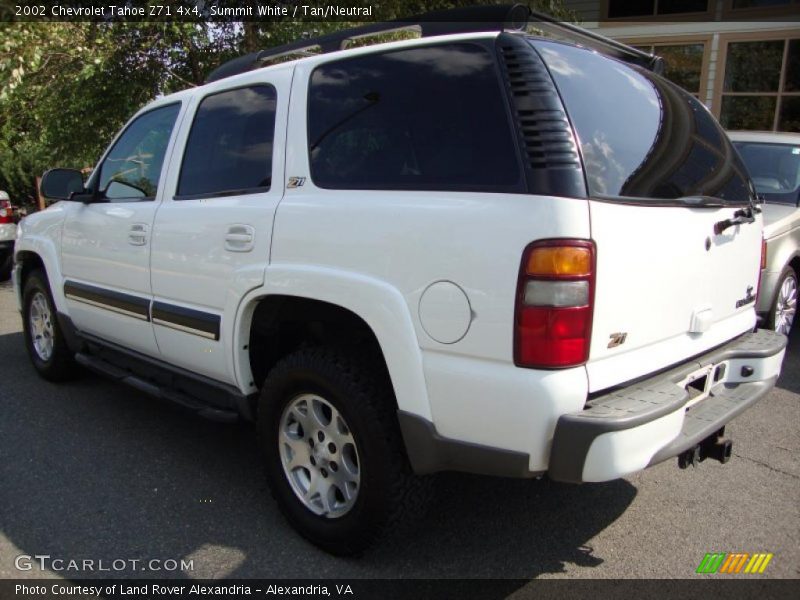 Summit White / Tan/Neutral 2002 Chevrolet Tahoe Z71 4x4