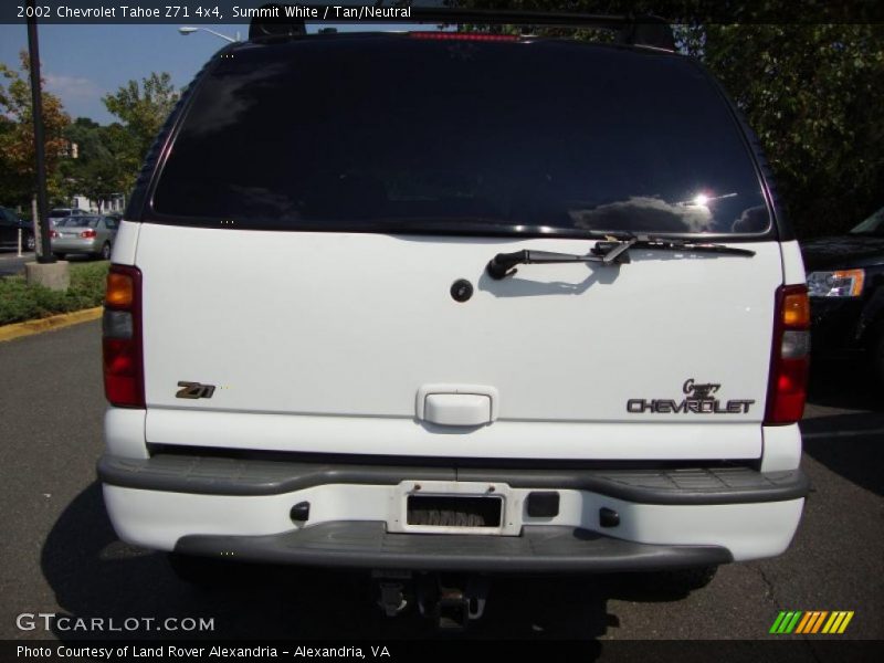 Summit White / Tan/Neutral 2002 Chevrolet Tahoe Z71 4x4