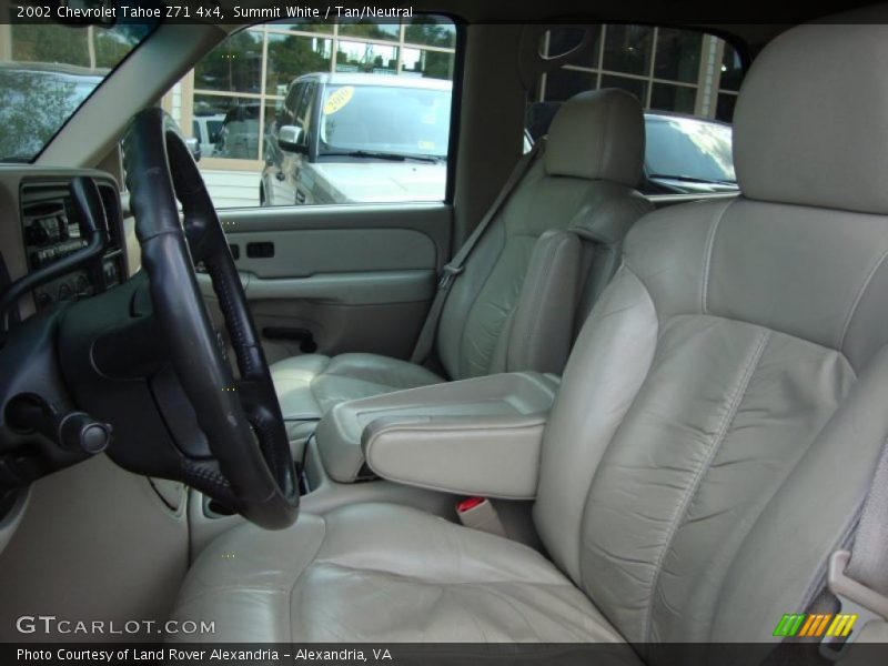 Summit White / Tan/Neutral 2002 Chevrolet Tahoe Z71 4x4