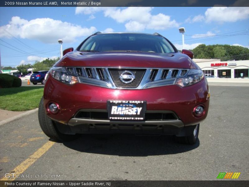 Merlot Metallic / Beige 2009 Nissan Murano LE AWD