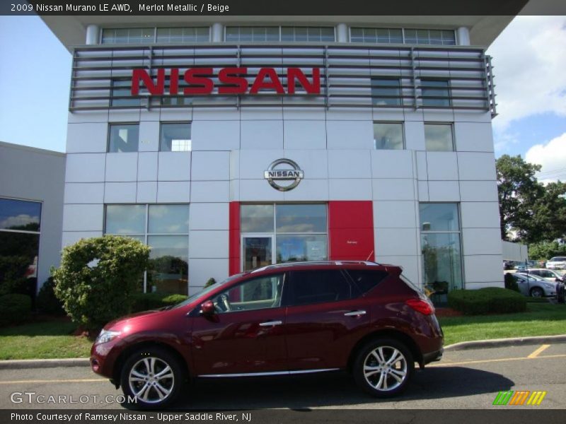 Merlot Metallic / Beige 2009 Nissan Murano LE AWD