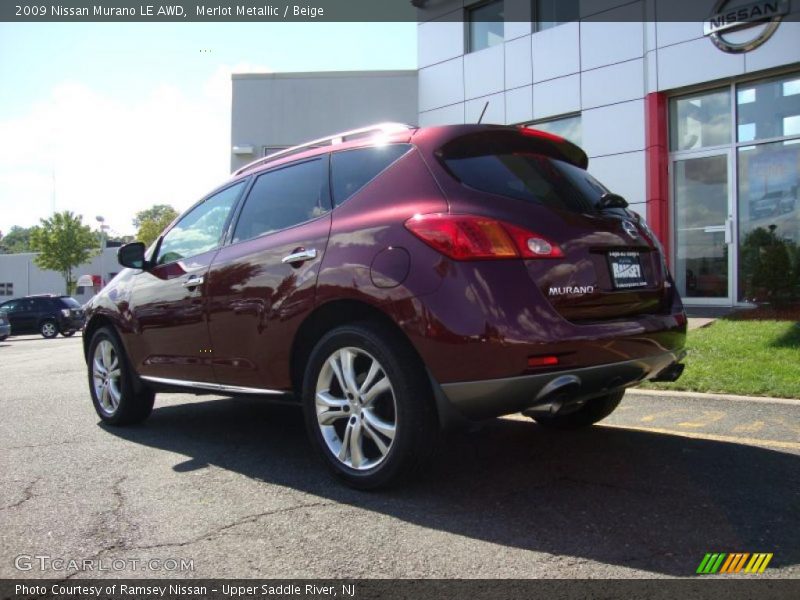 Merlot Metallic / Beige 2009 Nissan Murano LE AWD
