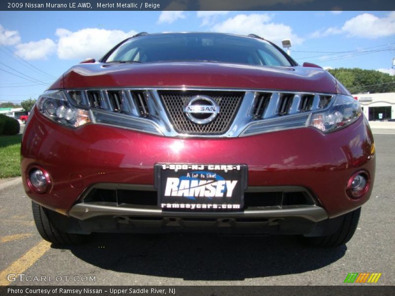 Merlot Metallic / Beige 2009 Nissan Murano LE AWD