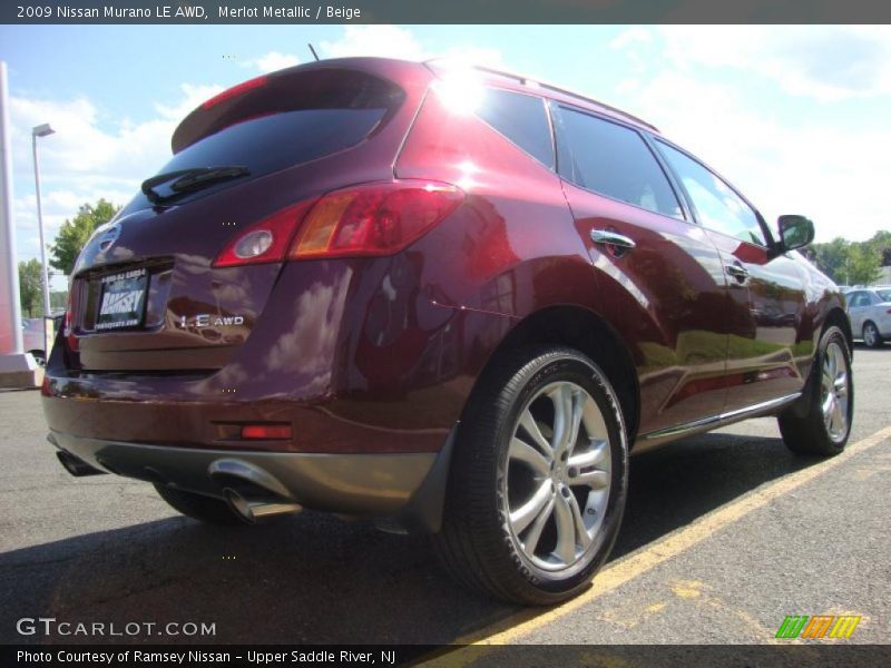 Merlot Metallic / Beige 2009 Nissan Murano LE AWD