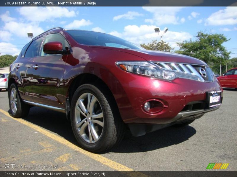 Merlot Metallic / Beige 2009 Nissan Murano LE AWD